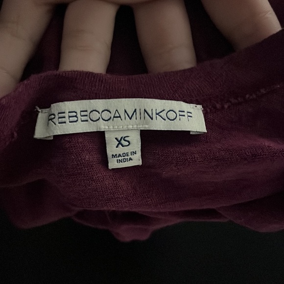 Rebecca Minkoff Short-Sleeve Tee, Size Extra Small, Color Purple/Red - Picture 3 of 5